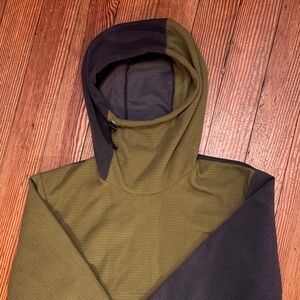 Micro Grid Hoodie Fleece